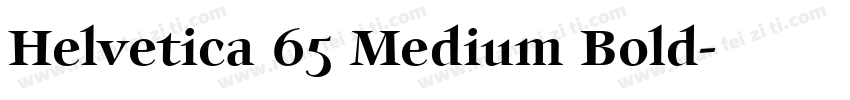 Helvetica 65 Medium Bold字体转换